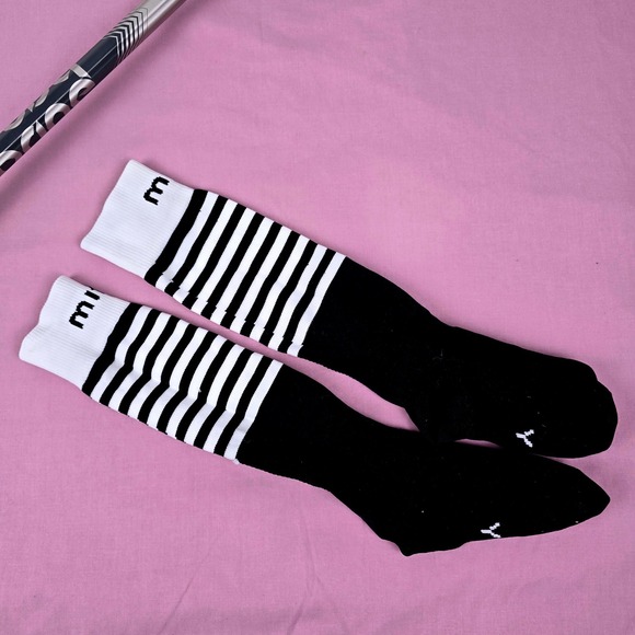 Brine Lacrosse Stick STX Goggles and Striped Mitre Socks youth Gear Set of 3 - Picture 14 of 14